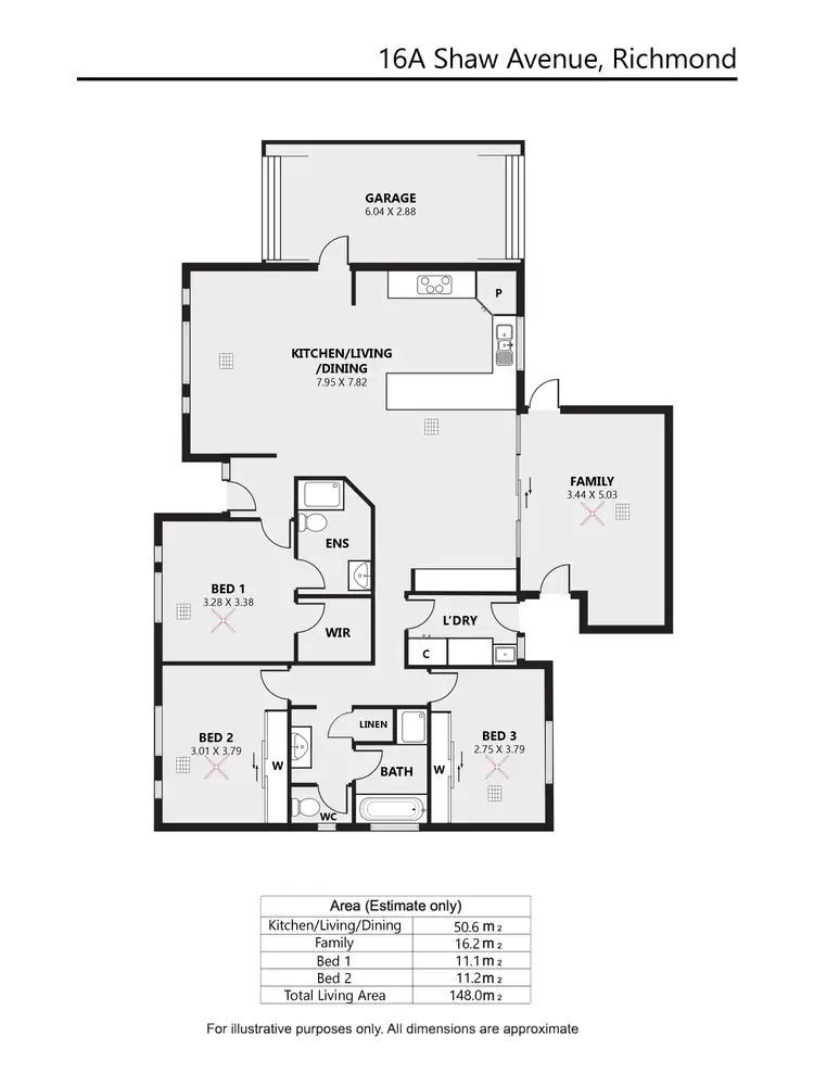 Floorplan of Homely house listing, 16A Shaw Avenue, Richmond SA 5033