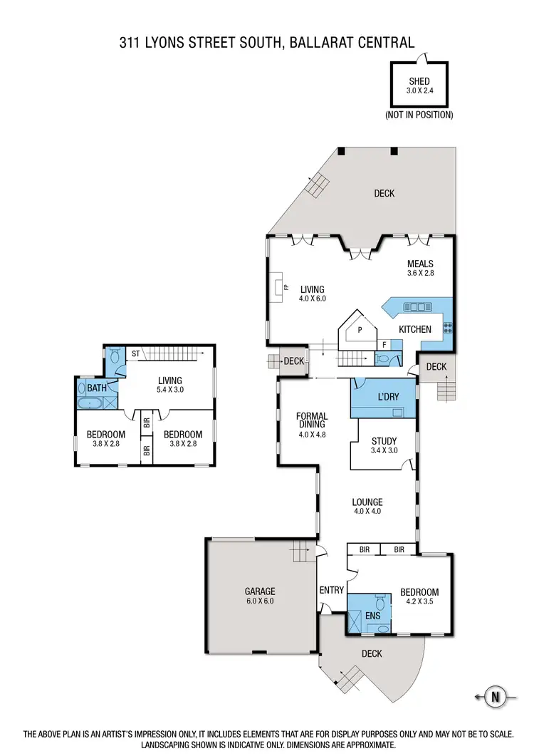 Floorplan of Homely house listing, 311 Lyons Street South, Ballarat Central VIC 3350