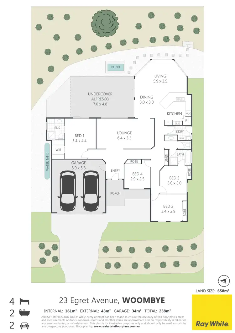 Floorplan of Homely house listing, 23 Egret Avenue, Woombye QLD 4559