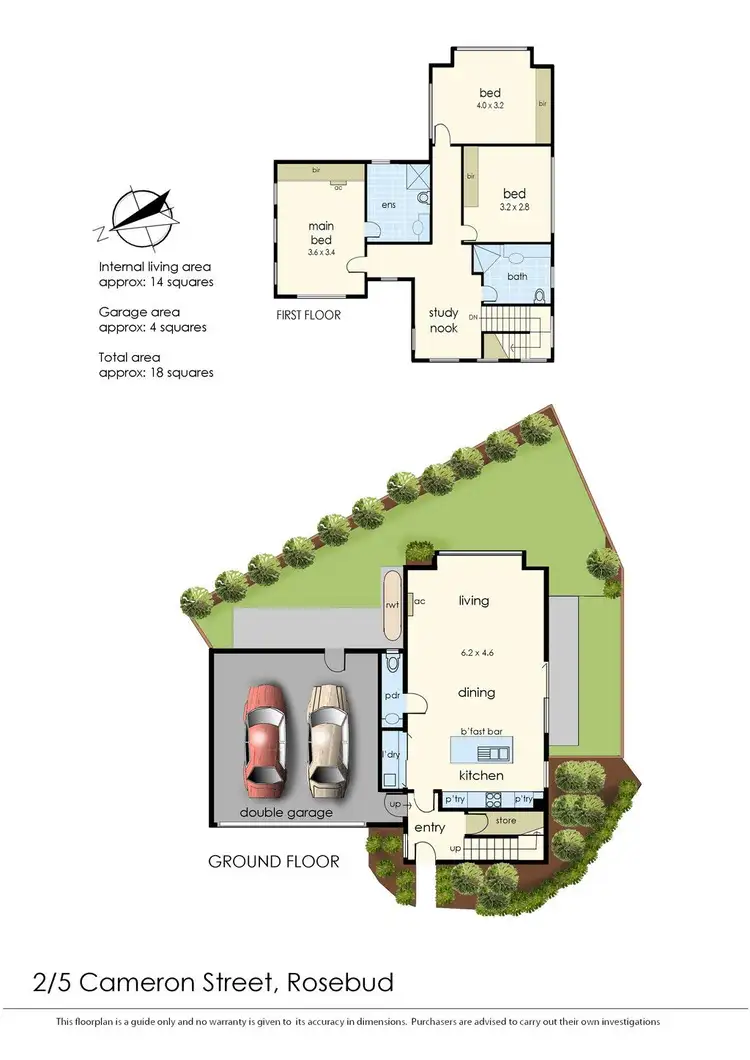 Floorplan of Homely house listing, 2/5 Cameron Street, Rosebud VIC 3939