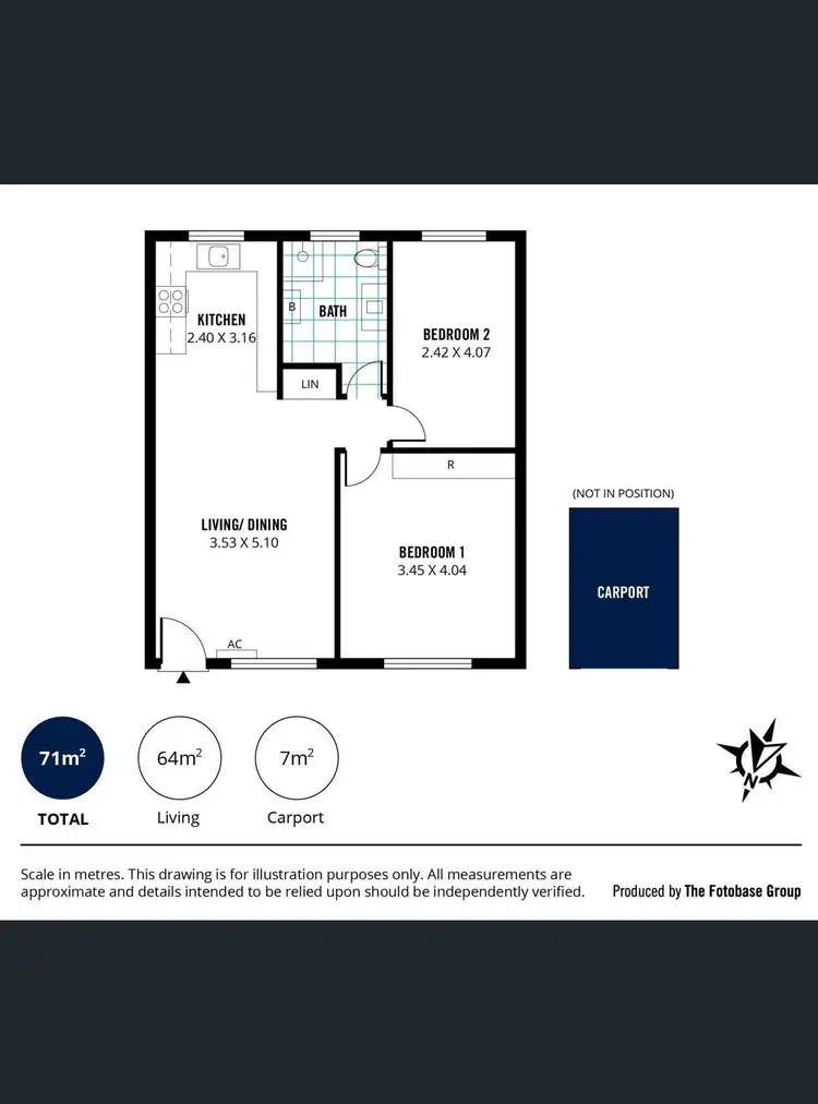 Floorplan of Homely unit listing, 2/1 Henry Street, Plympton SA 5038