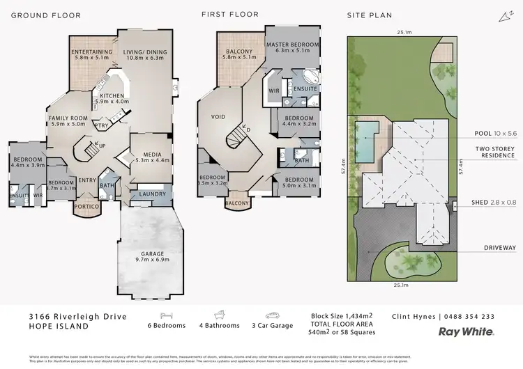 Floorplan of Homely house listing, 3166 Riverleigh Drive, Hope Island QLD 4212