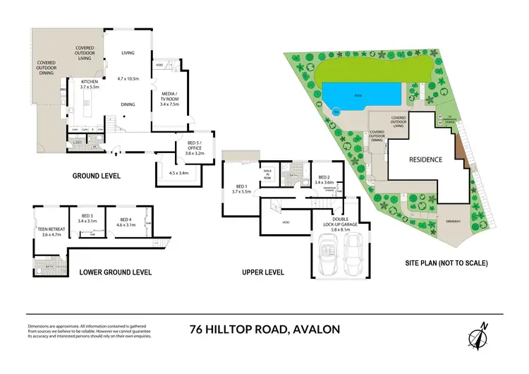 Floorplan of Homely house listing, 76 Hilltop Road, Avalon Beach NSW 2107