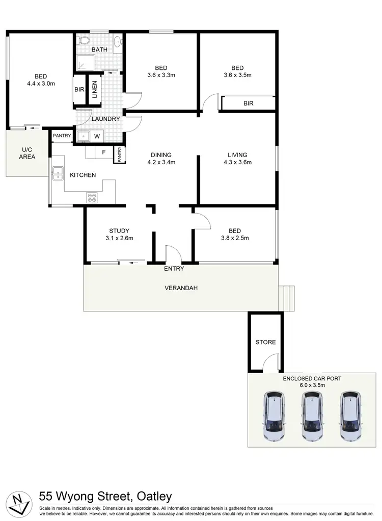Floorplan of Homely house listing, 55 Wyong Street, Oatley NSW 2223