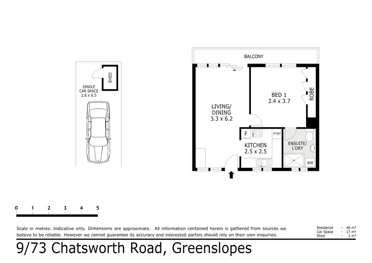 Floorplan of Homely unit listing, 9/73 Chatsworth Road, Greenslopes QLD 4120
