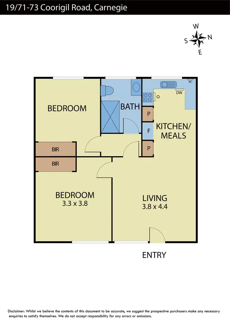 Floorplan of Homely apartment listing, 19/71-73 Coorigil Road, Carnegie VIC 3163