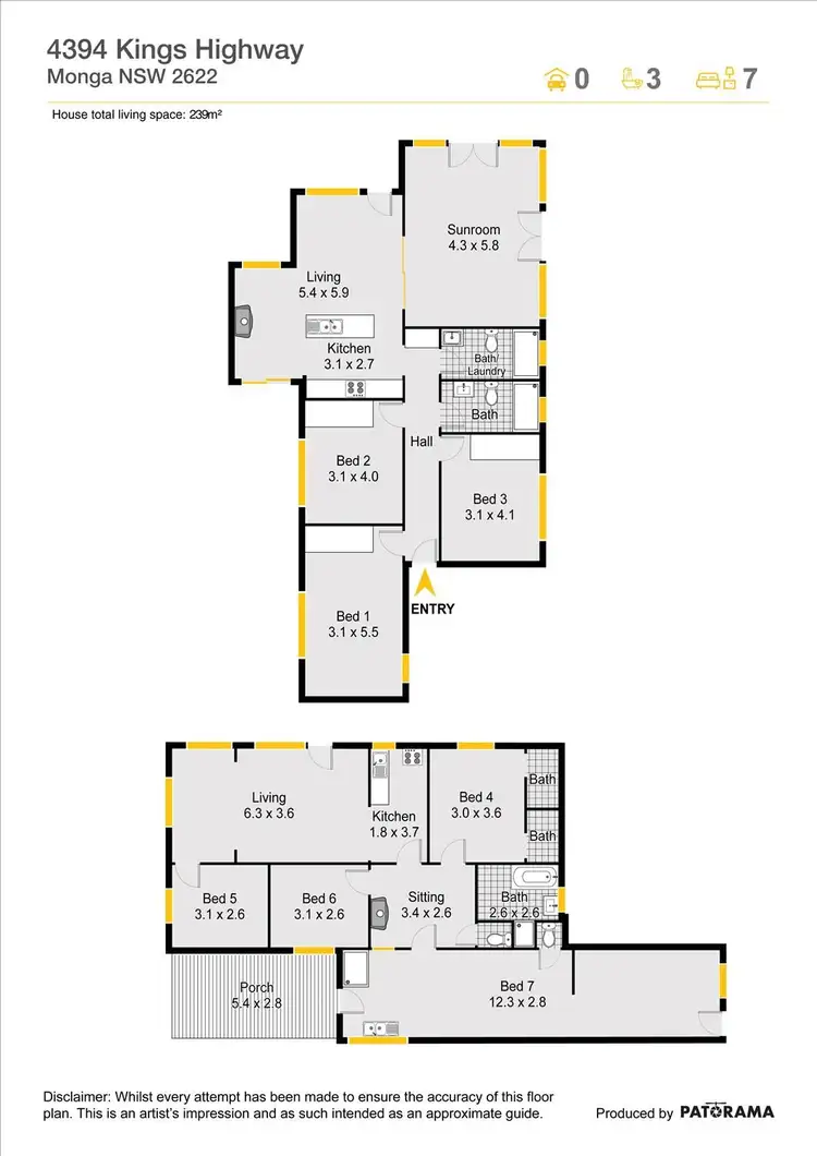 Floorplan of Homely rural property listing, 4394 Kings Highway, Monga, Braidwood NSW 2622