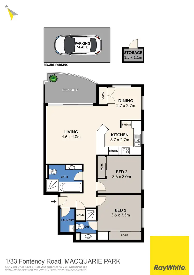 Floorplan of Homely apartment listing, 1/33 Fontenoy Road, Macquarie Park NSW 2113