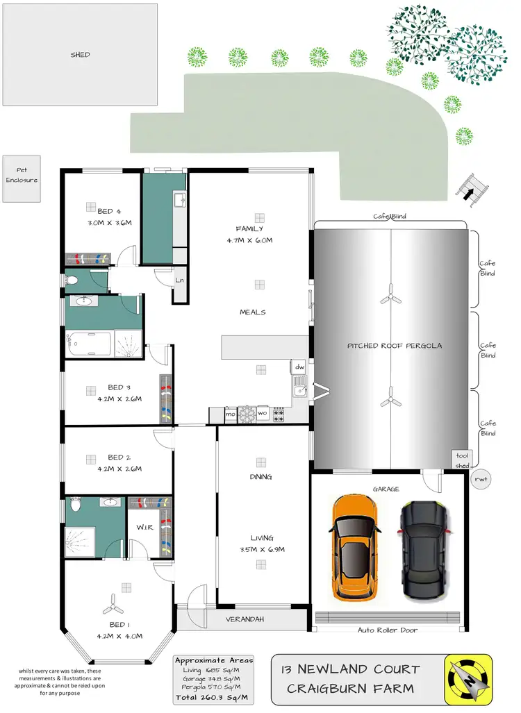 Floorplan of Homely house listing, 13 Newland Court, Craigburn Farm SA 5051