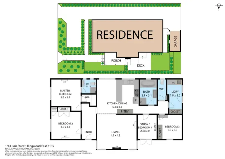 Floorplan of Homely unit listing, 1/14 Lois Street, Ringwood East VIC 3135