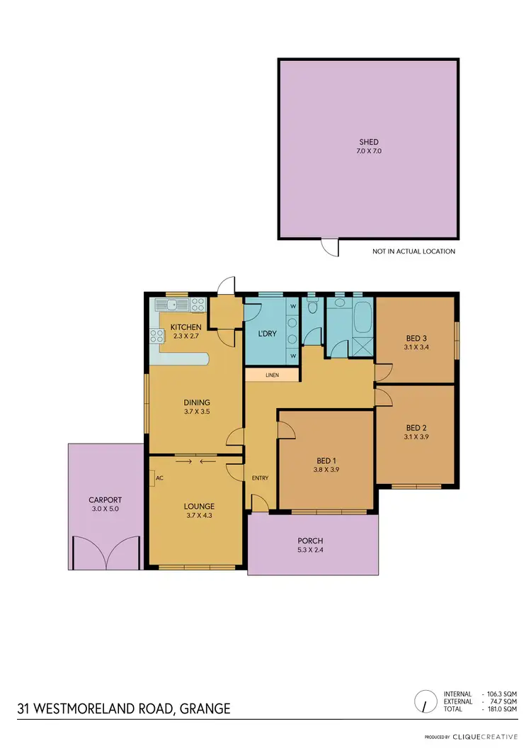 Floorplan of Homely house listing, 31 Westmoreland Road, Grange SA 5022