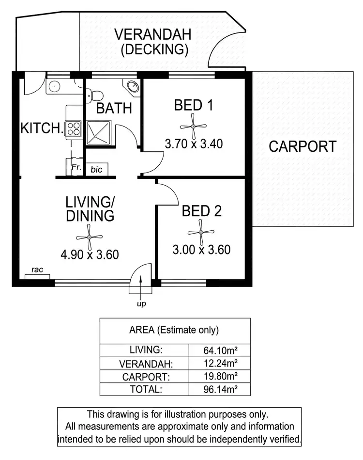 Floorplan of Homely unit listing, 1/331 Anzac Highway, Plympton SA 5038