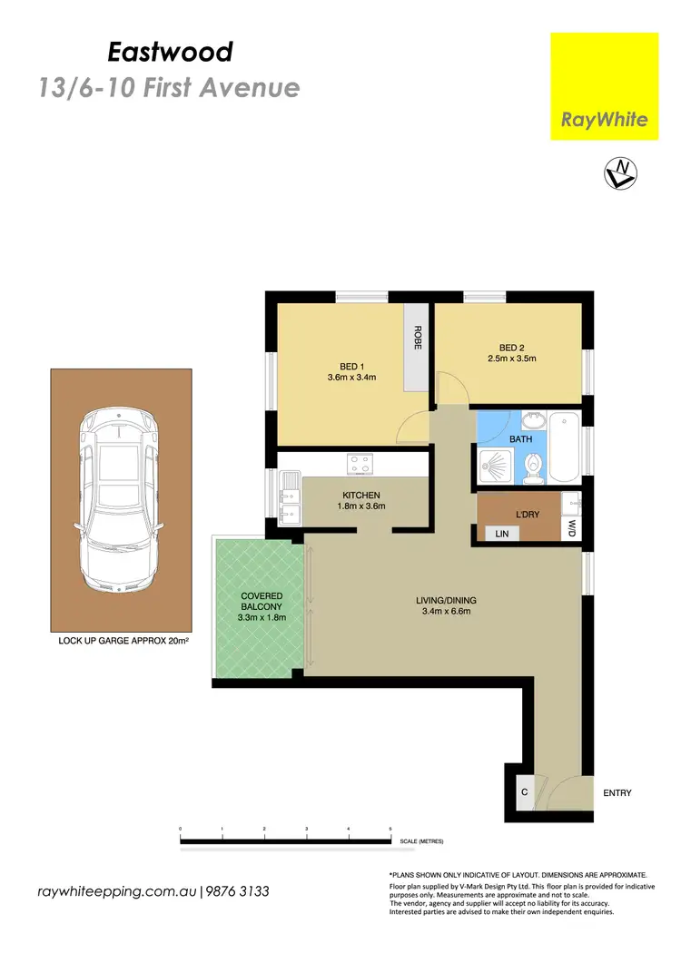 Floorplan of Homely unit listing, 13/6-10 First Avenue, Eastwood NSW 2122