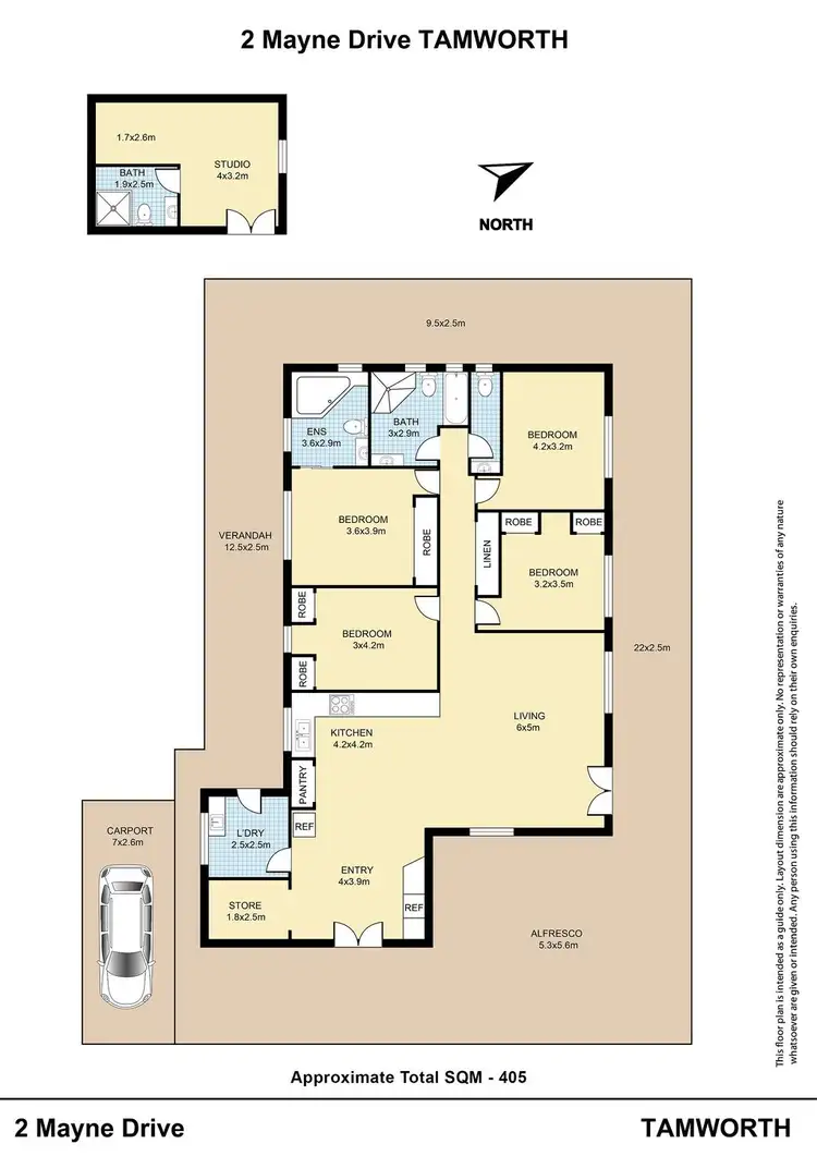 Floorplan of Homely house listing, 2 Mayne Drive, Tamworth NSW 2340