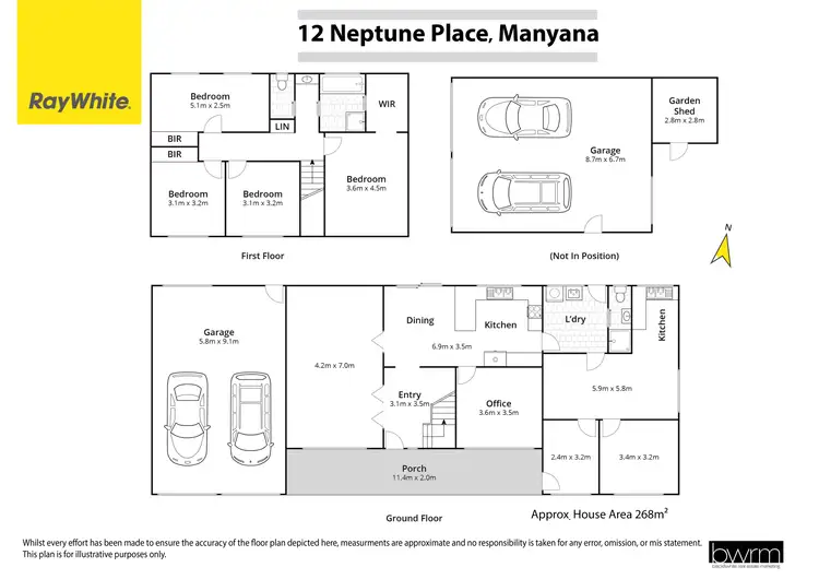 Floorplan of Homely house listing, 12 Neptune Place, Manyana NSW 2539