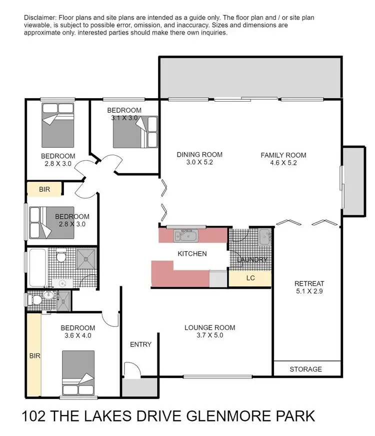 Floorplan of Homely house listing, 102 The Lakes Drive, Glenmore Park NSW 2745
