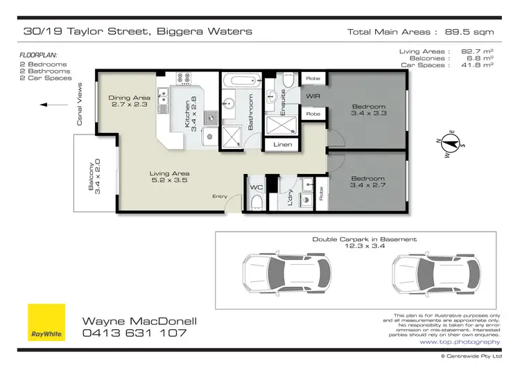 Floorplan of Homely unit listing, 30/11-19 Taylor Street, Biggera Waters QLD 4216