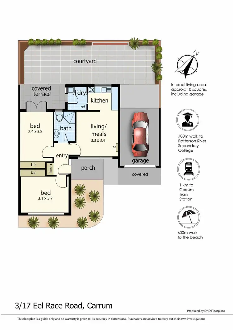 Floorplan of Homely unit listing, 3/17 Eel Race Road, Carrum VIC 3197