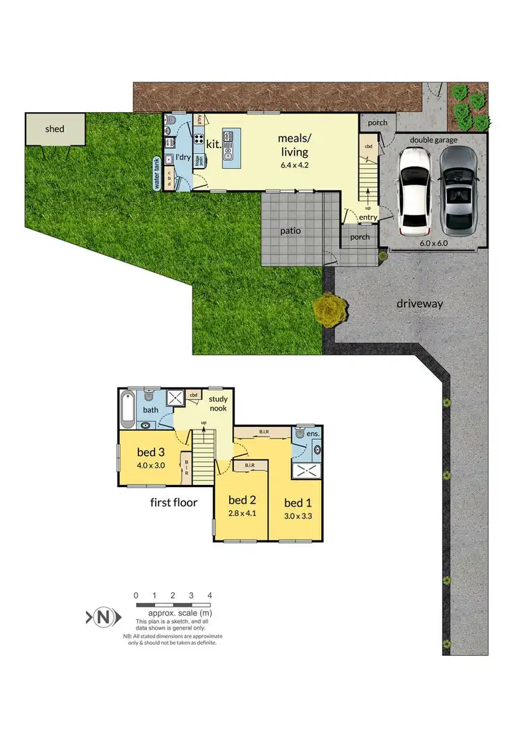 Floorplan of Homely townhouse listing, 61 Bloom Avenue, Wantirna South VIC 3152