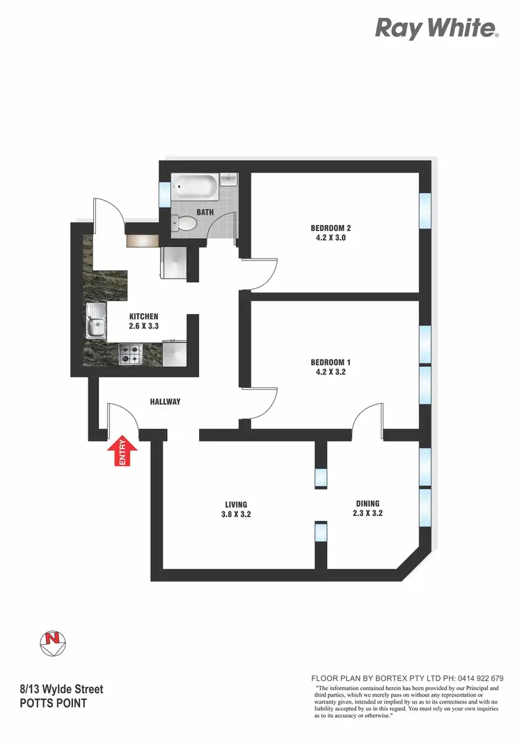 Floorplan of Homely apartment listing, 8/13 Wylde Street, Potts Point NSW 2011