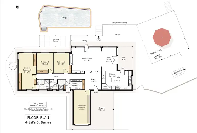 Floorplan of Homely house listing, 44 Laffer Street, Barmera SA 5345