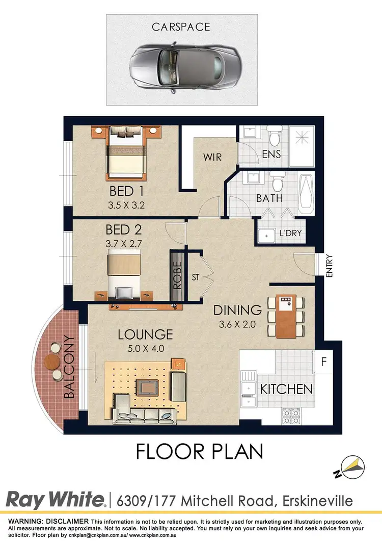 Floorplan of Homely apartment listing, 6309/177 Mitchell Road, Erskineville NSW 2043
