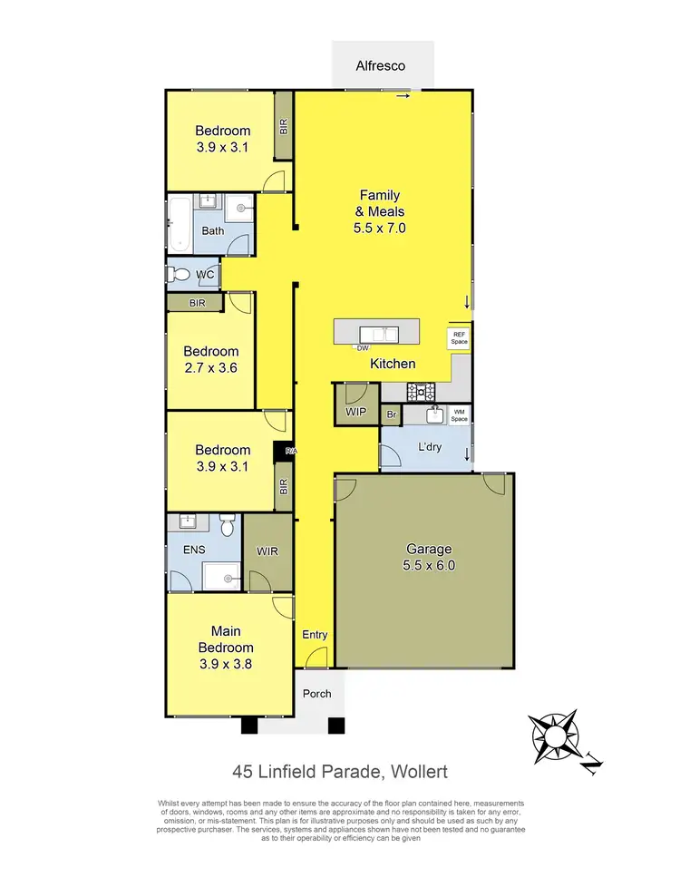 Floorplan of Homely house listing, 45 Linfield Parade, Wollert VIC 3750