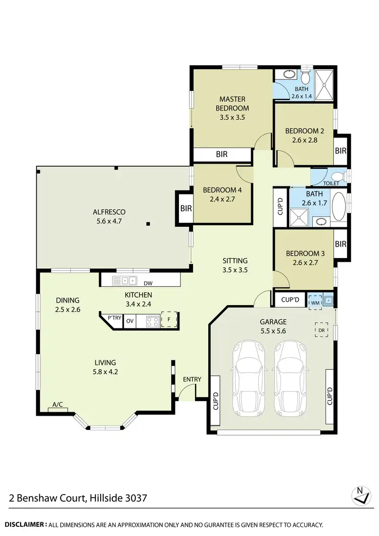 Floorplan of Homely house listing, 2 Benshaw Court, Hillside VIC 3037