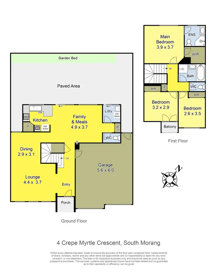 Floorplan of Homely townhouse listing, 4 Crepe Myrtle Crescent, South Morang VIC 3752