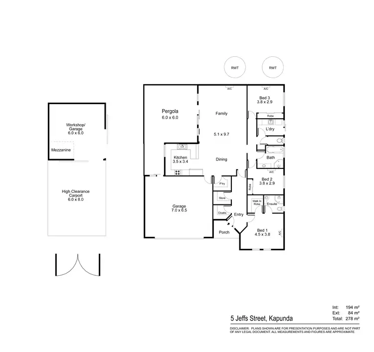 Floorplan of Homely house listing, 5 Jeffs Street, Kapunda SA 5373