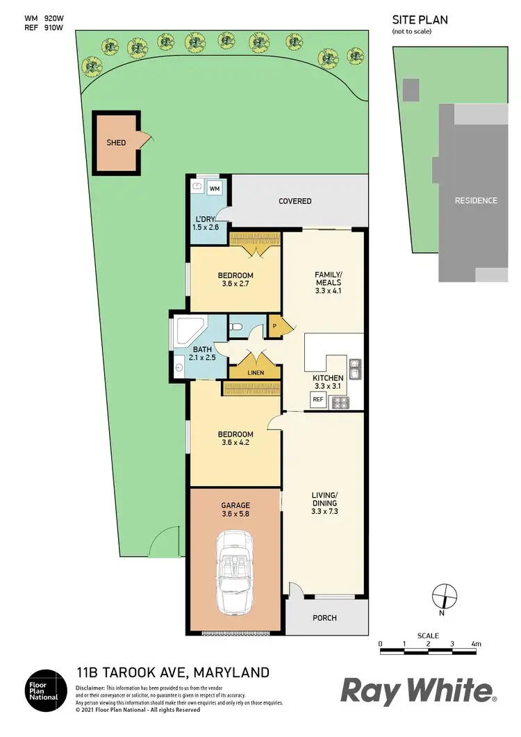 Floorplan of Homely semi-detached listing, 11b Tarook Avenue, Maryland NSW 2287