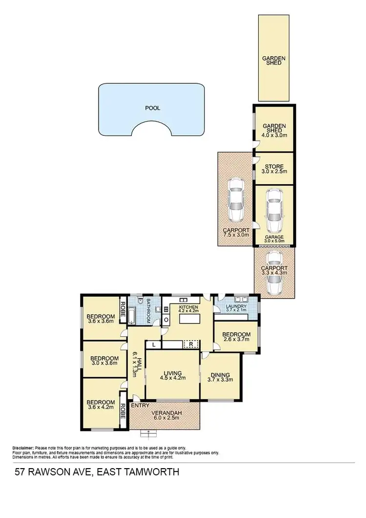 Floorplan of Homely house listing, 57 Rawson Avenue, Tamworth NSW 2340