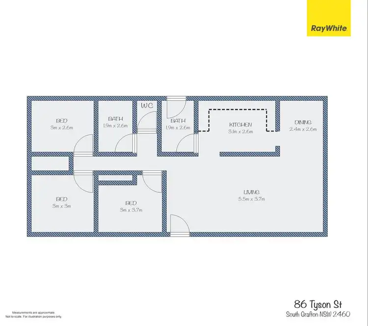 Floorplan of Homely house listing, 86 Tyson Street, South Grafton NSW 2460