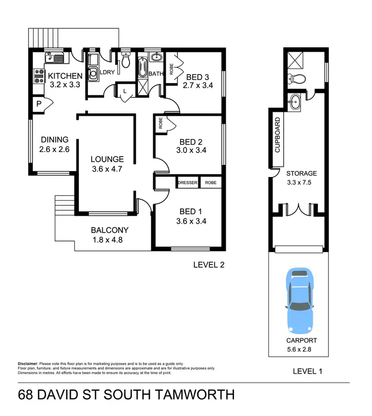 Floorplan of Homely house listing, 68 David Street, Tamworth NSW 2340