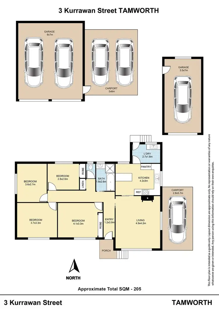 Floorplan of Homely house listing, 3 Kurrawan Street, Tamworth NSW 2340