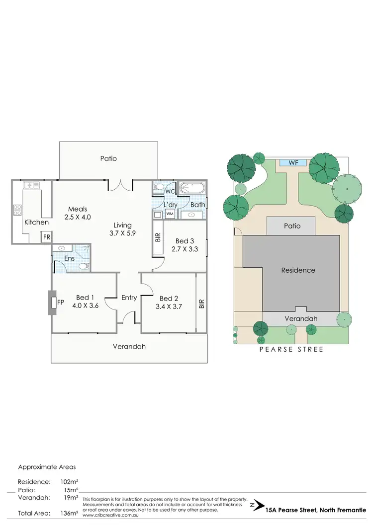 Floorplan of Homely house listing, 15A Pearse Street, North Fremantle WA 6159