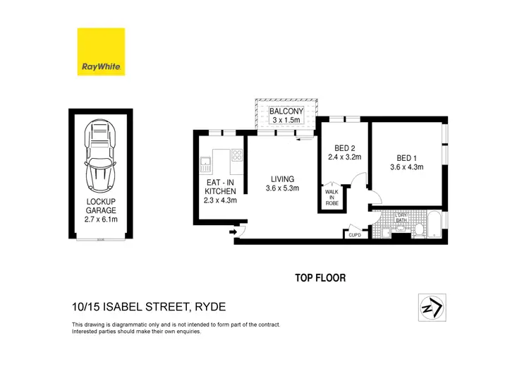 Floorplan of Homely apartment listing, 10/15 Isabel Street, Ryde NSW 2112