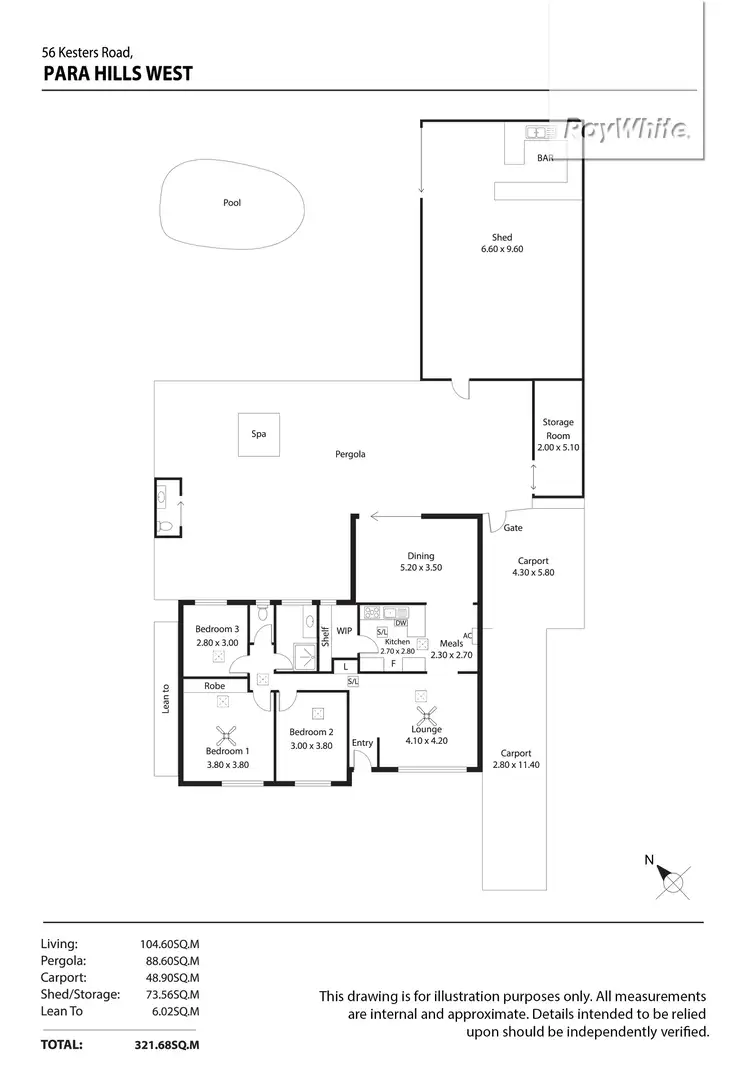 Floorplan of Homely house listing, 56 Kesters Road, Para Hills West SA 5096