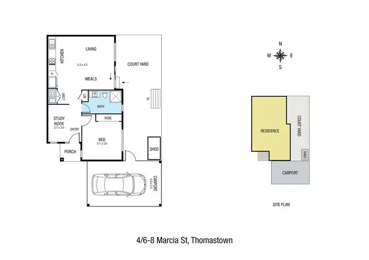 Floorplan of Homely unit listing, 4/6-8 Marcia Street, Thomastown VIC 3074