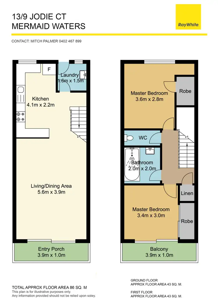 Floorplan of Homely unit listing, 13/9 Jodie Court, Mermaid Waters QLD 4218