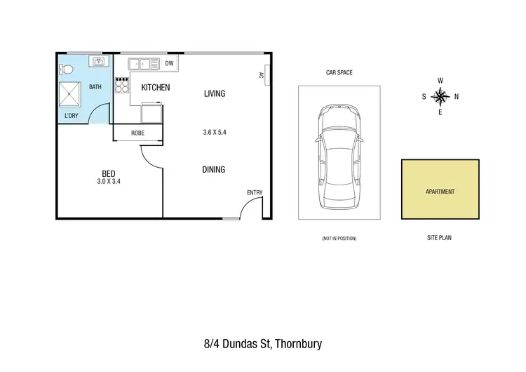 Floorplan of Homely apartment listing, 8/4 Dundas Street, Thornbury VIC 3071