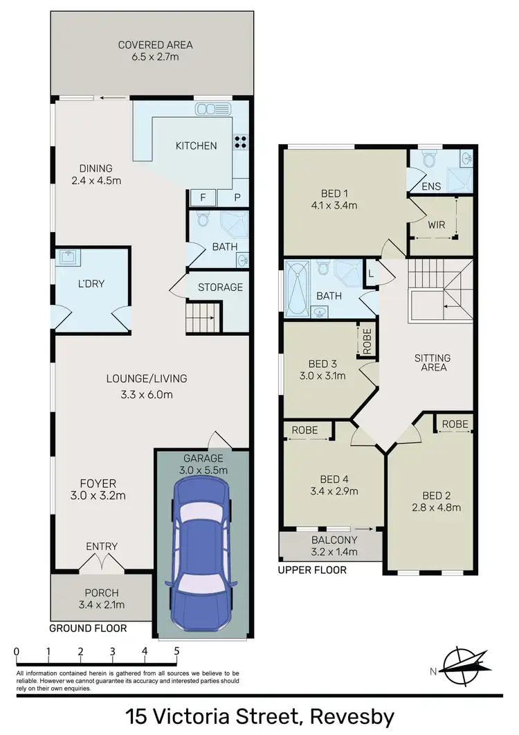 Floorplan of Homely semi-detached listing, 15 Victoria Street, Revesby NSW 2212