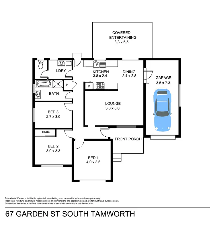 Floorplan of Homely house listing, 67 Garden Street, Tamworth NSW 2340
