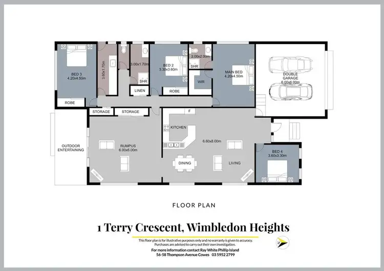 Floorplan of Homely house listing, 1 Terry Crescent, Wimbledon Heights VIC 3922