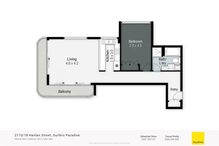 Floorplan of Homely apartment listing, 2110/18 Hanlan Street, Surfers Paradise QLD 4217