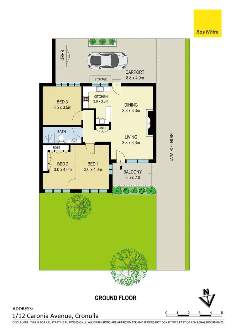Floorplan of Homely apartment listing, 1/12 Caronia Avenue, Cronulla NSW 2230