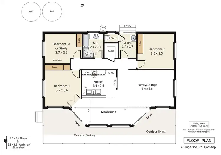 Floorplan of Homely house listing, 48 Ingerson Road, Glossop SA 5344