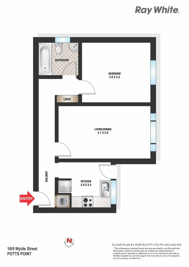 Floorplan of Homely apartment listing, 16/9 Wylde Street, Potts Point NSW 2011