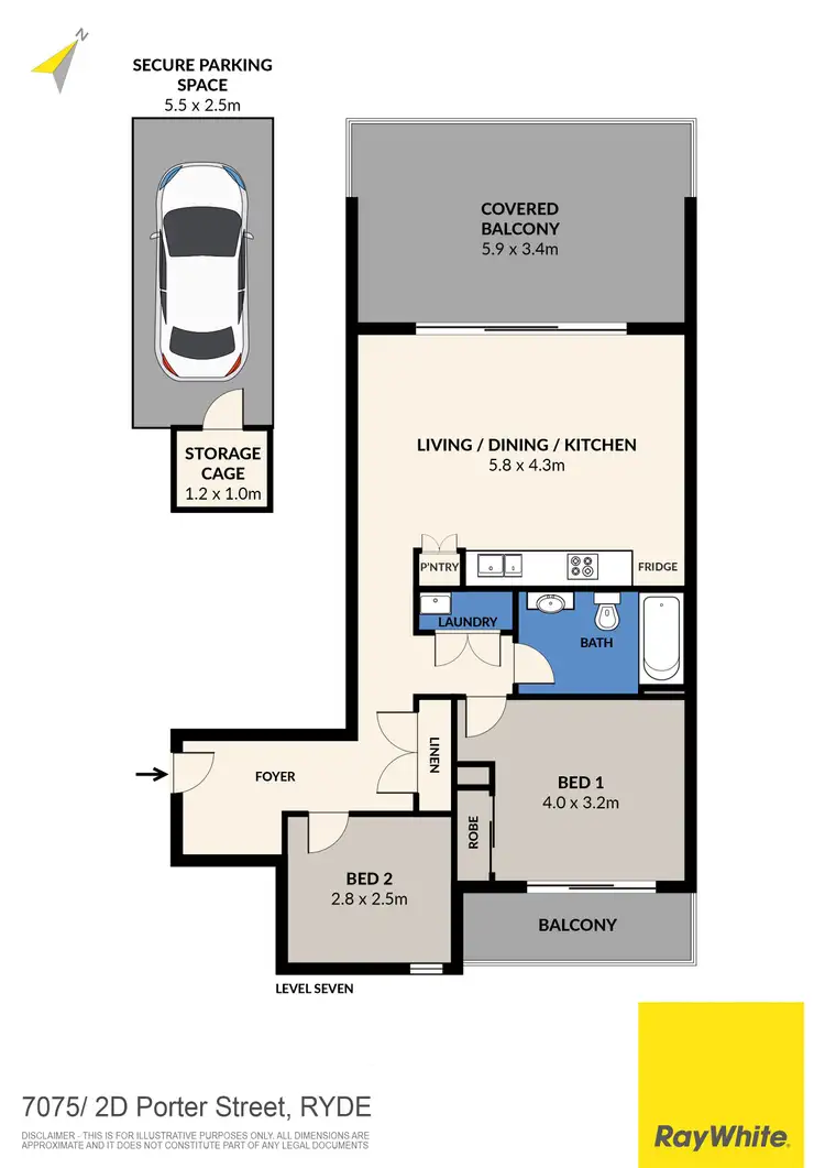 Floorplan of Homely apartment listing, 7075/2D Porter Street, Ryde NSW 2112