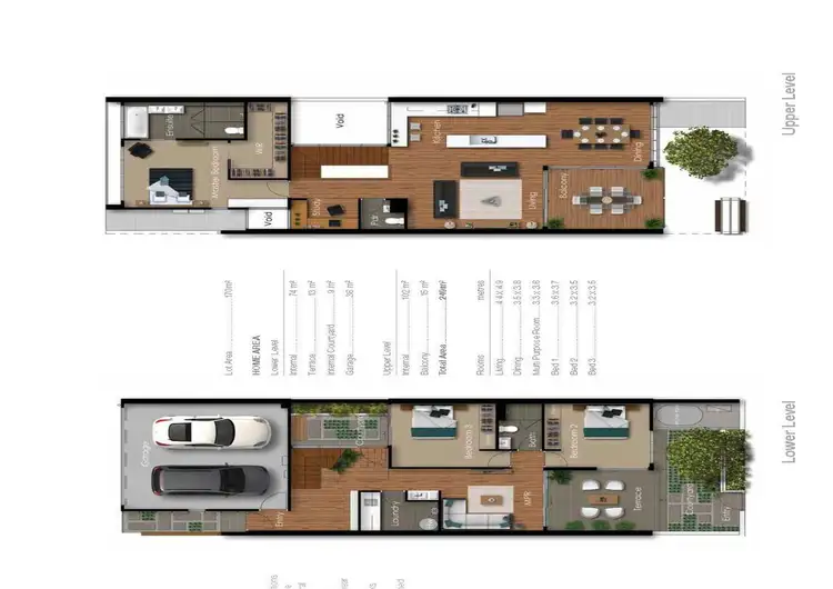 Floorplan of Homely townhouse listing, 5/33 Parkside Circuit, Hamilton QLD 4007